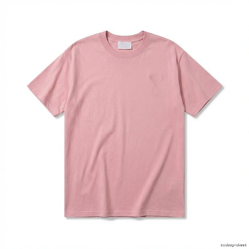 AMI simple and elegant pink T-shirt