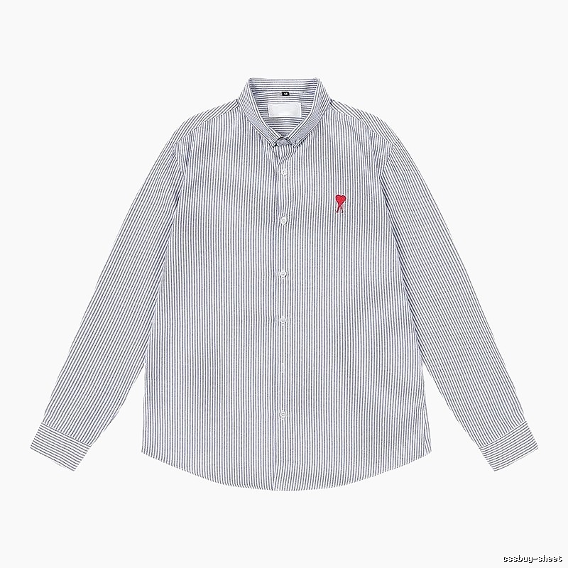 Ami striped minimalist style shirt