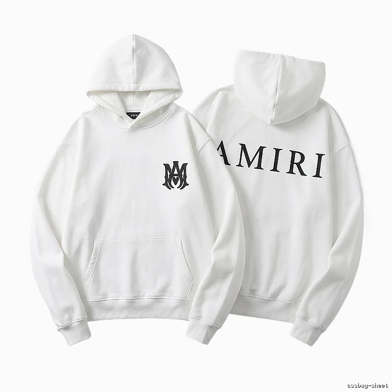 AMIRI minimalist style white hoodie