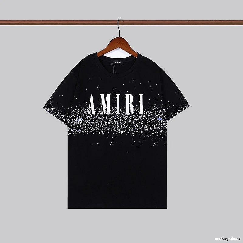 Amiri Monogram Graphic T-shirt White Blue Amiri for Layered Styling