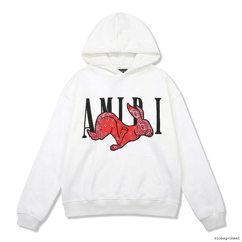 AMIRI White Sweatshirt with Rabbit Print