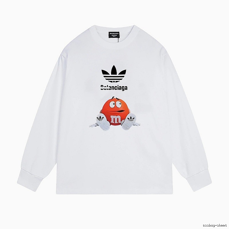 Balenciaga Co-branded Cartoon White Sweatshirt