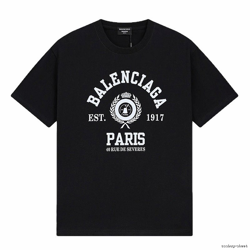 Vintage black short-sleeve T-shirt of Balenciaga